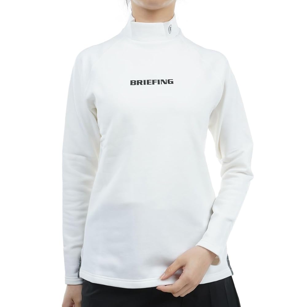 サイズ：M BRIEFING GOLF ブリーフィング  裏起毛 ハイネック 長袖Tシャツ  ブラック系 [240101488696] ゴルフウェア メンズ ストスト BRIEFING GOLF ブリーフィング 2024年モデル 裏起毛 ハイネック